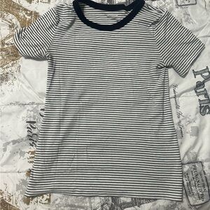 Old Navy Black and White Striped Tee